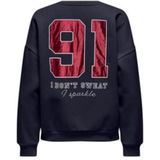 Only Trui Onlrillo L/s Boxy O-neck Cs Swt 15364745 Night Sky/touchdown Dames Maat - XS