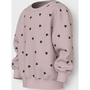 NAME IT - NMFNEHEART NREG - Sweatshirt - Bruin - Meisjes - Lange Mouwen