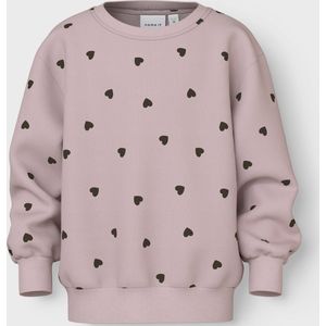 NAME IT - NMFNEHEART NREG - Sweatshirt - Bruin - Meisjes