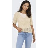 Onllovely - Gebreide Pullover - V-Hals - Korte Mouwen - Glitterdetail - Regular Fit