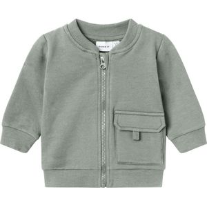 NAME IT BABY - Sweatvest - Lichtgroen - Met Ritssluiting en Zakken