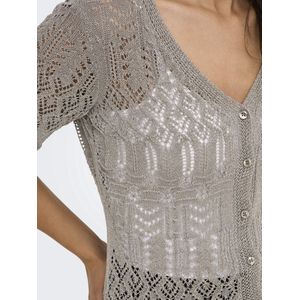 Onllovely - Gebreide Pullover - V-Hals - Korte Mouwen - Glitterdetail - Regular Fit