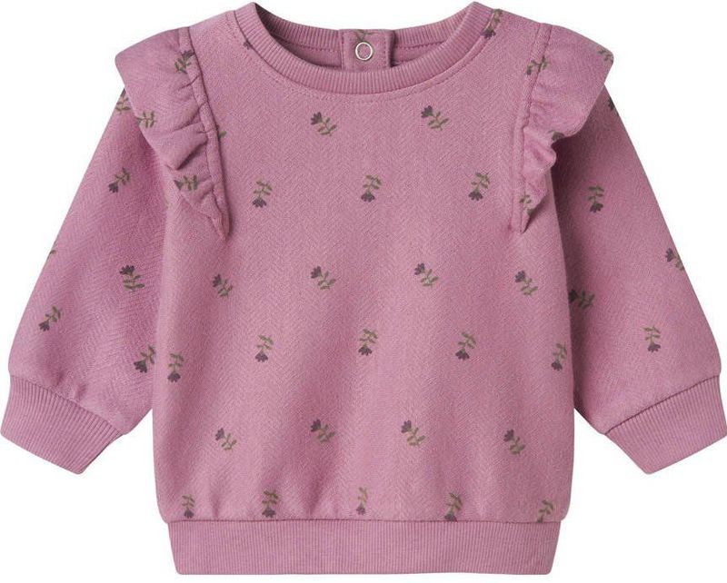 NAME IT - BABY Sweater - Zacht Sweatstof - Lange Mouwen - Ronde Hals