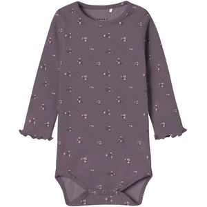 NAME IT BABY - Romper - Paars - Lange Mouwen - Ronde Hals