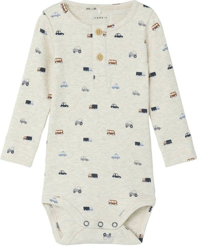 NAME IT BABY - Romper - Lange Mouwen - Ronde Hals - Katoen met Elastaan
