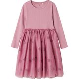 NAME IT - Jurk - A-lijn - Hartjesprint - Lange Mouwen