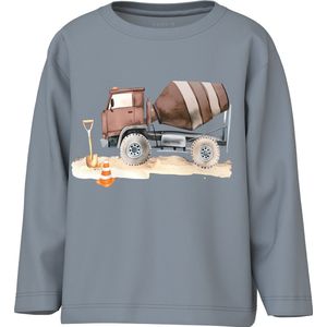 Name It - NMMNARI LS NREG TOP BOX - T-shirt - Tradewinds - Lange Mouwen - Ronde Hals