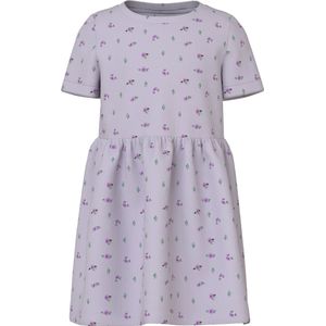 Ribgebreid Jurk - Jurk - Korte Mouwen - Regular Fit