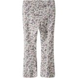 NAME IT MINI - Flared Broek - Ecru Melange met Paarse Kleur