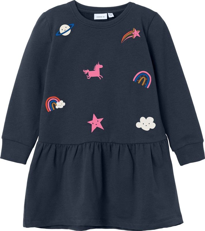NAME IT - Jurk - A-lijn - Zacht Katoen - Lange Mouwen
