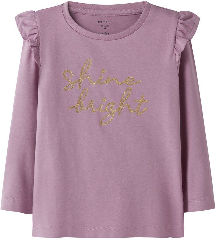 Biologisch Katoen - Top - Lange Mouwen - Glitterprint - Regular Fit