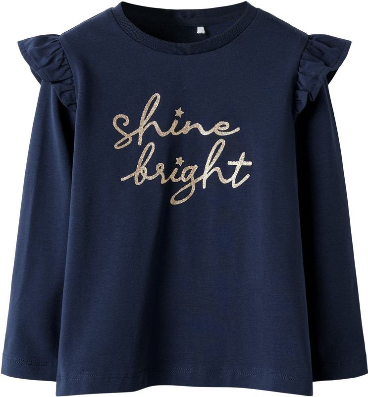 Biologisch Katoen - Top - Lange Mouwen - Glitterprint - Regular Fit