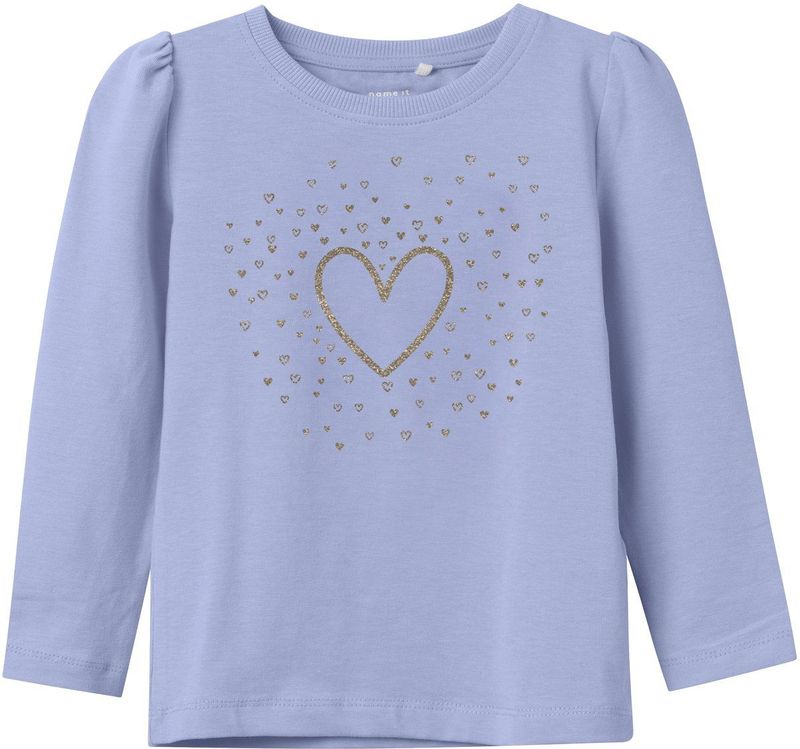 NAME IT MINI - Longsleeve - Lichtblauw - Met Glitter