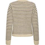ONLY Gebreid vest 'ONLCHESTER'  beige / zwart