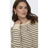 ONLY Gebreid vest 'ONLCHESTER'  beige / zwart