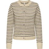 ONLY Gebreid vest 'ONLCHESTER'  beige / zwart