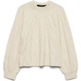 VERO MODA MATERNITY zwangerschaps trui ecru gebreid