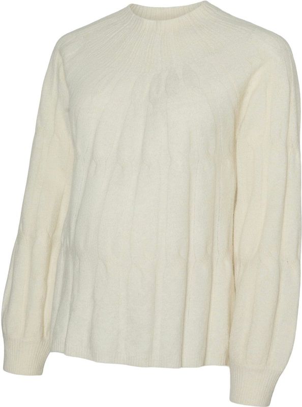 VERO MODA MATERNITY zwangerschaps trui ecru gebreid