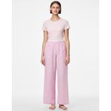 Pcfamma - Hw Straight Broek - Blauw - Elastische Taille - Straight Fit