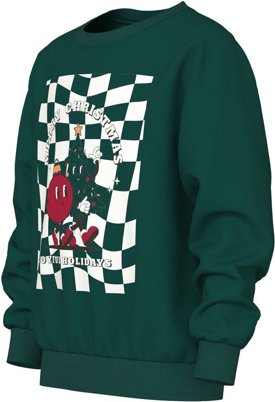 NAME IT KIDS - Kerstsweater - Donkergroen