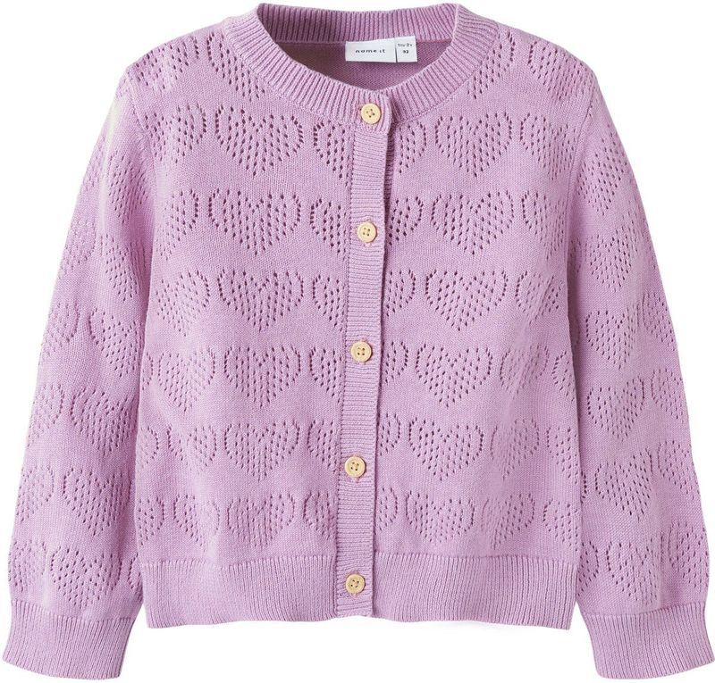 Gebreid Vest - Lange Mouwen - Knoopsluiting