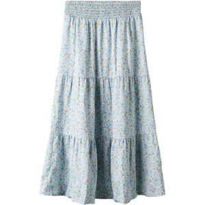 Rok - Kruislings Patroon - Gesmokt Detail - Polyester