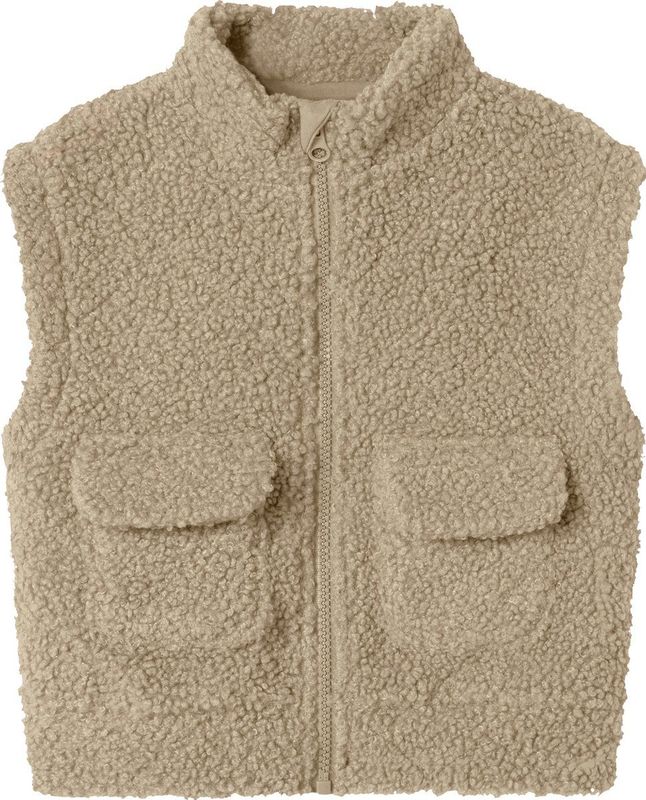 NAME IT - NKFNILA TEDDY - Vest - Meisjes - Lichtgewicht - O-hals - Lange Mouwen - Ritssluiting
