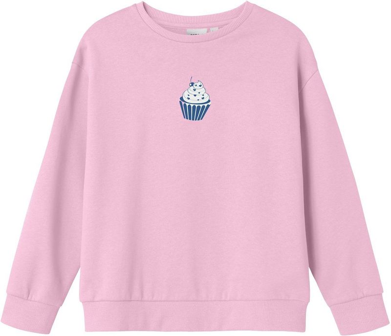 NAME IT KIDS - Sweater - Roze - 100% Katoen - Ronde Hals - Lange Mouwen