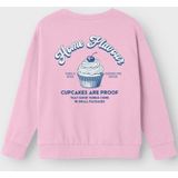 NAME IT KIDS - Sweater - Roze - 100% Katoen - Ronde Hals - Lange Mouwen