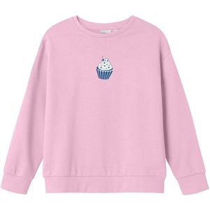 NAME IT KIDS - Sweater - Roze - 100% Katoen - Ronde Hals - Lange Mouwen