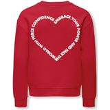 ONLY - KOGDITTE HEART O-NECK CS SWT - Meisjes Trui - Salsa Fierce