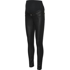 Slim Fit - Zwangerschapsjeans - Gecoat Effect - Ondersteunende Buikband - Mid Waist