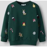 Sweatshirt - Kerst - Geborduurd - Lange Mouwen - Regular Fit