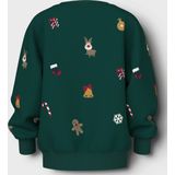 Sweatshirt - Kerst - Geborduurd - Lange Mouwen - Regular Fit