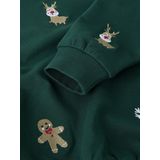 Sweatshirt - Kerst - Geborduurd - Lange Mouwen - Regular Fit