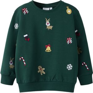 Sweatshirt - Kerst - Geborduurd - Lange Mouwen - Regular Fit