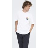 Only & Sons - onsfred giroud rlx ss tee - T-shirt - Wit