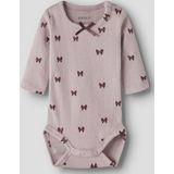 Biologisch Katoen - Romper - Ribgebreid - Lange Mouwen - All-over Print