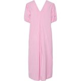 PIECES - PCAlma - Jurk - Oudroze/Wit - 7/8 Lengte - V-hals