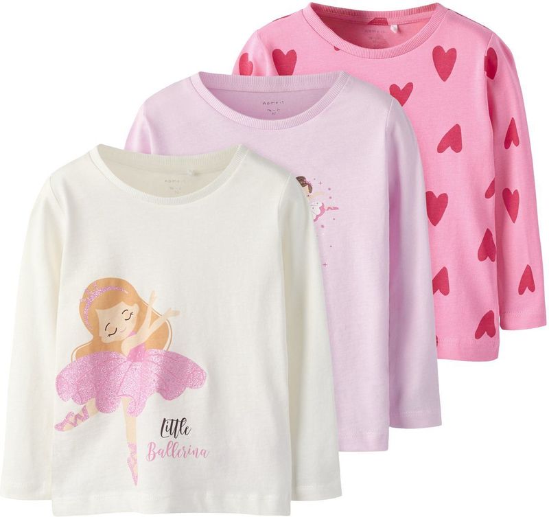 NAME IT - NMFNIA 3P LS TOP - Blouses - Lange Mouwen - 3-Pack