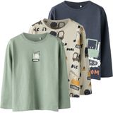 NAME IT - NMMNIKO 3P LS TOP - Jongens - Blouses - Lange Mouwen - Regular Fit