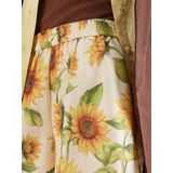 VERO MODA - VMBIRDIE - Broek - Citroen/Honing/Olijfgroen/Wit - Wide Leg - High Waist