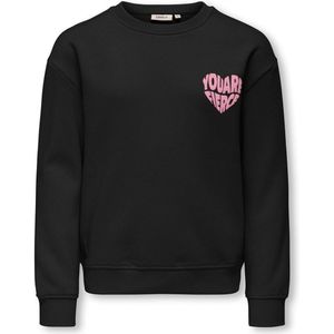 ONLY - Kogditte Heart O-Neck CS SWT - Trui - Zwart