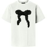 Pieces - Pcmaudelle Ss Tee Jrs - T-shirt - Bright White - Dames