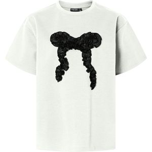 Pieces - Pcmaudelle Ss Tee Jrs - T-shirt - Bright White - Dames