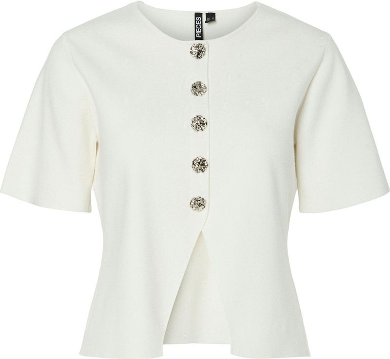 Pcmarie - Split Gebreid Vest - Knits - Ronde Hals - Korte Mouwen - Cropped Fit