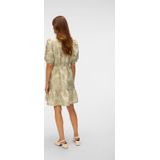 Jurk - VMSulle - Gerecycled Materiaal - Bloemenprint - Knielengte - Pofmouwen