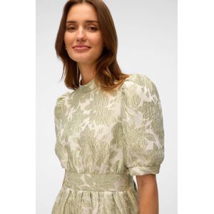 Jurk - VMSulle - Gerecycled Materiaal - Bloemenprint - Knielengte - Pofmouwen