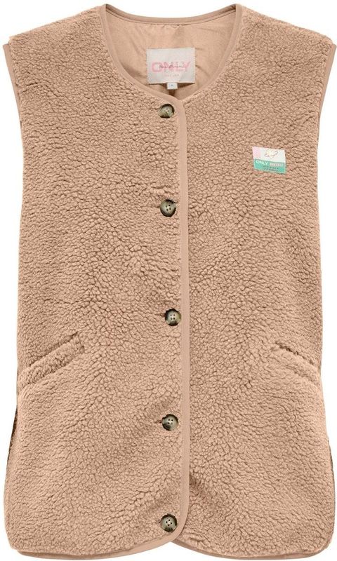 KIDS ONLY GIRL - Teddy Gilet - Zand