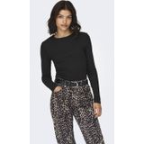 Only - ONLCHECKIE LIFE L/S TOP BOX JRS - Shirt met Lange Mouwen - Zwart